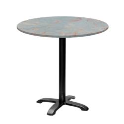 Restootab - Table ronde Ø80cm - modèle Bazila gris rouille - gris TB-BZ4-R80M-GR.ROU_0