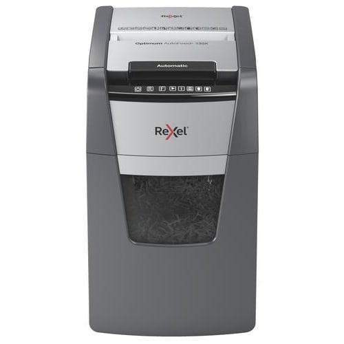 Rexel destructeur optimum auto+ 130x, 130f auto/8f man,coupe croisée,sécurité p4,corbeille 44l 2020130xeu_0