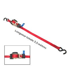 Sangle rétractable à enrouleur automatique l.25 mm x L. 3,5 M + crochet fer 253 LC 600 daN Easy-28 - Cobaltix - gris 3700056087105_0