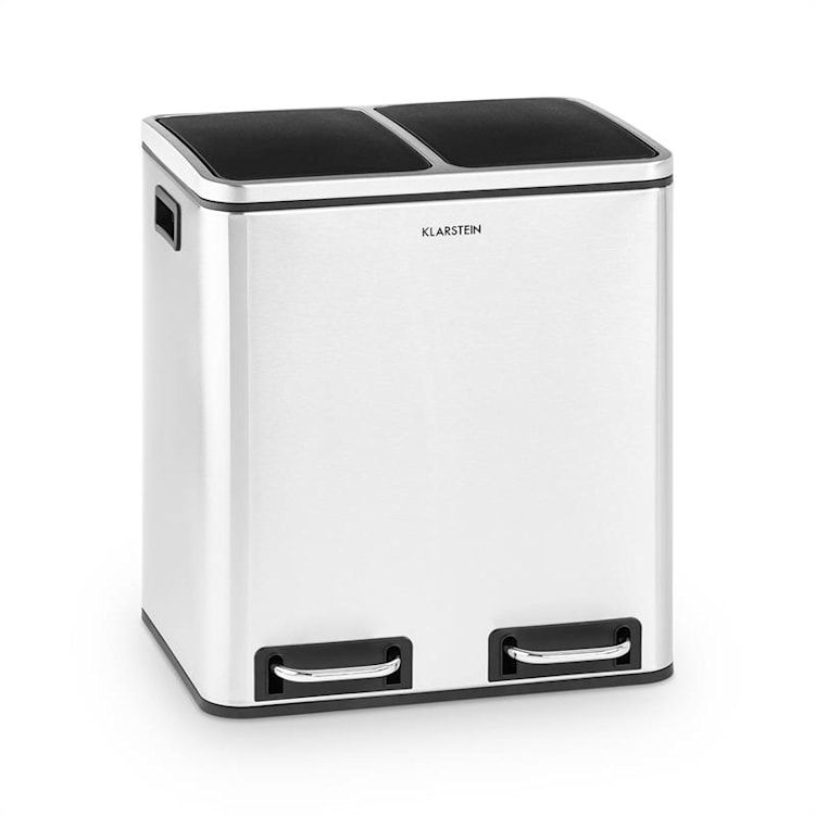 Trash Gordon - Poubelle à pédale en inox 30L - Chal-Tec GmbH - 2 compartiments amovibles_0