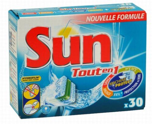 30 tablettes lave-vaisselle sun tout en 1 en sachets hydrofilm_0
