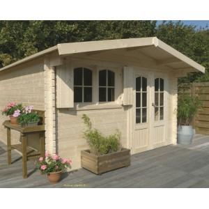 Abri de jardin en bois 40mm, rignitz - s8969-sans plancher_0