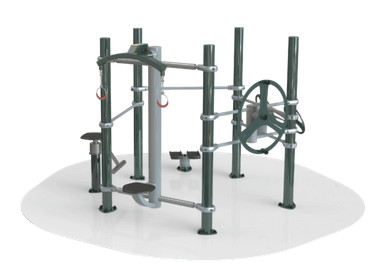 Appareil de fitness  fit station  en acier métallisé - FST - Penta_0