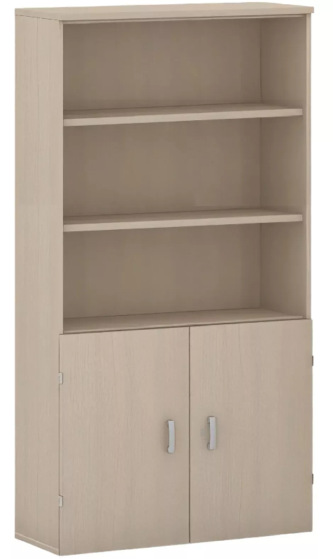 Armoire combiné portes battantes en mélaminé avec serrure - 3 étagères - haut. 196 cm (4 largeurs au choix) So Madrid_0
