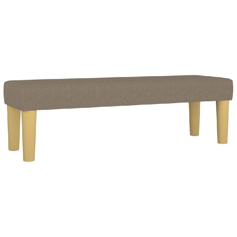 Banc banquette en tissu taupe 100 x 30 x 30 cm - rembourré et multifonctionnel_0
