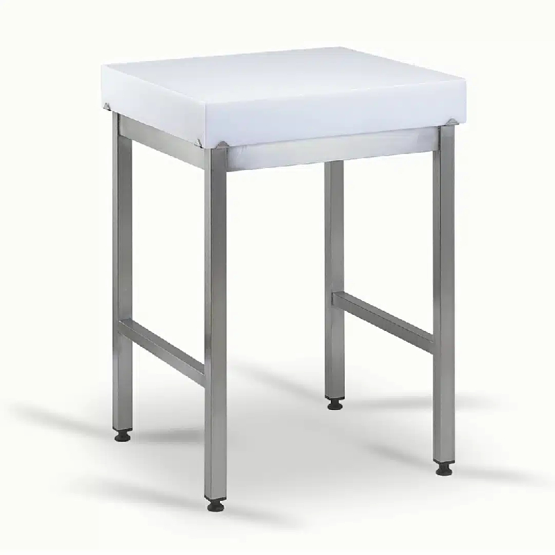 Billot de cuisine polyéthylène piétement soudé L 600 x l 600 mm_0