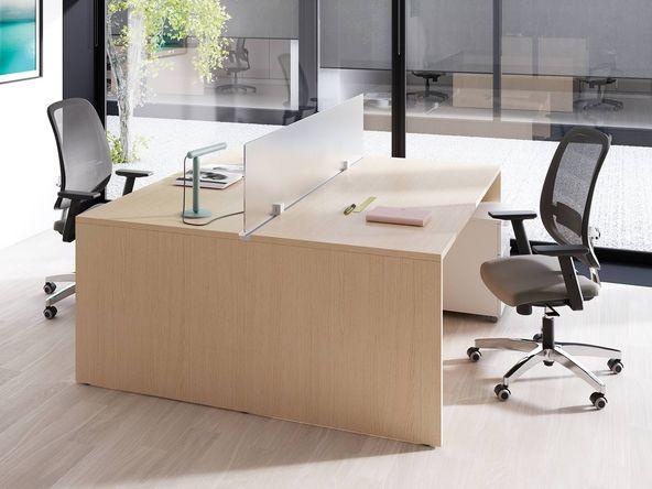 Bureau bench en bois 2 personnes Frezza_0