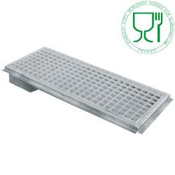 Caniveau de sol de cuisine 900x300xh130 - Acier inox AISI 441 - GS93G_0