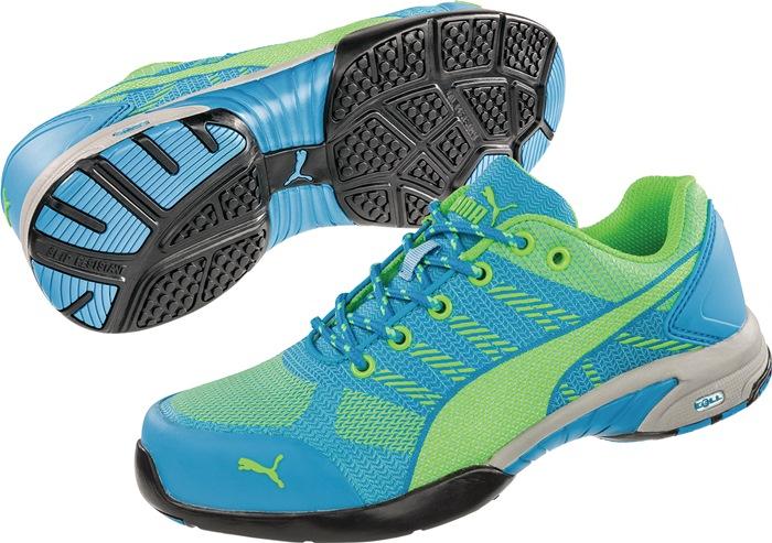Chaussure de sécurité pour femmes Knit Blue Wns Low pointure 36 bleue/verte S1P HRO SRC EN ISO 20345 tissu textile PUMA_0
