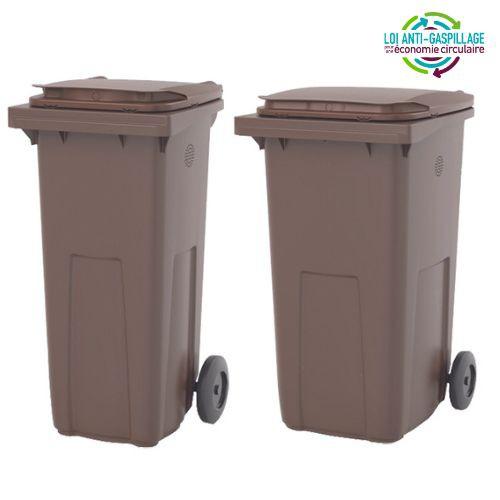 Conteneur poubelle pour biodéchets – KOROK Capacité : 120L_0
