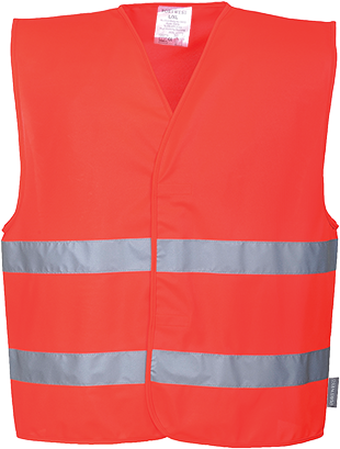 Gilet double bande rouge c474, sm_0