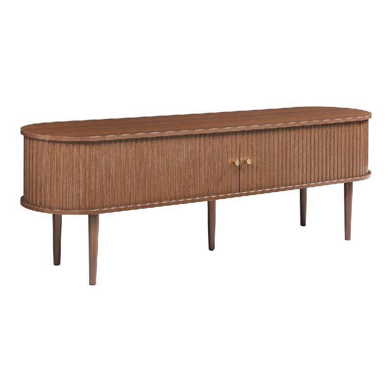 Helloshop26 - Meuble TV support télévision salon étagère 166 x 40 x 55 cm effet noyer - 3000225027384_0
