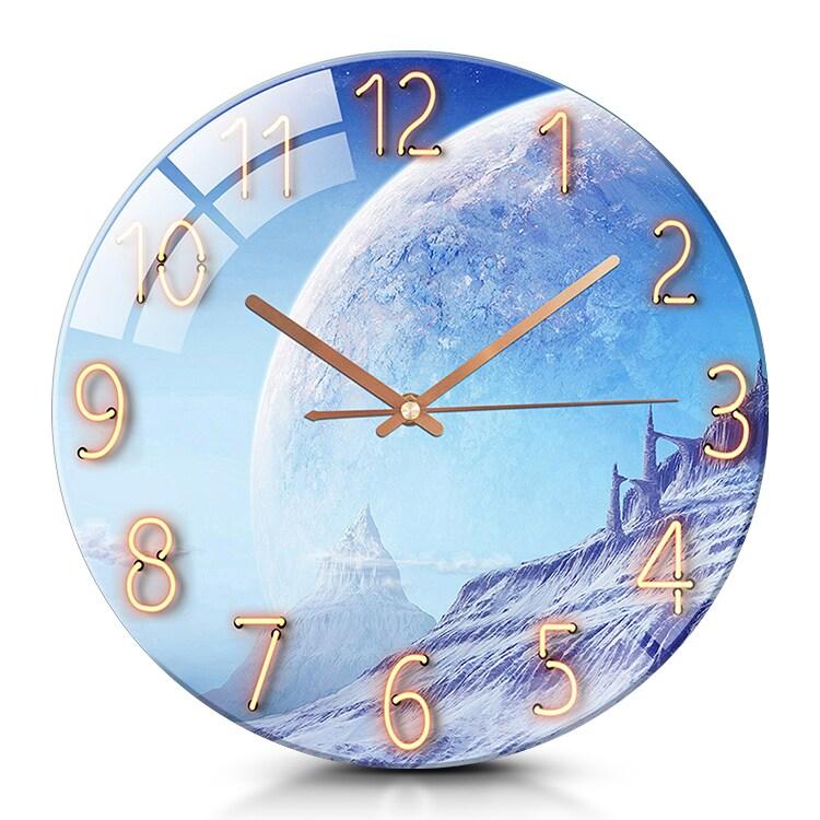 IvoQ Horloge Murale Colorée Verre 30 cm Planète - verre 8721161176725_0