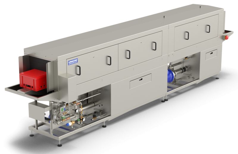 Laveuses industrielles alimentaires UNIKON - pour caisses de différentes dimensions, manuelles ou automatisées_0