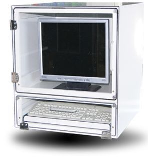 Monitorbox standard - armoire de protection informatique : écran, unité centrale_0