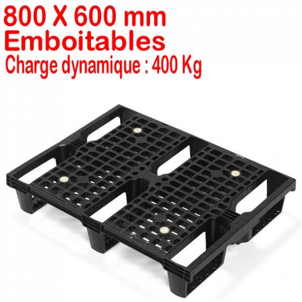 Palette plastique emboîtable à usage unique - Non rackable - Légère et pratique_0