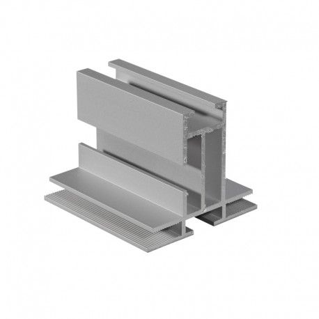 Profilé aluminium tecoframe 47 rainuré - tec tex - epaisseur 47,9 mm_0
