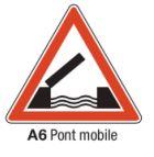 Signalisation de danger type A6 - Pont mobile - Différents formats de triangles disponibles_0