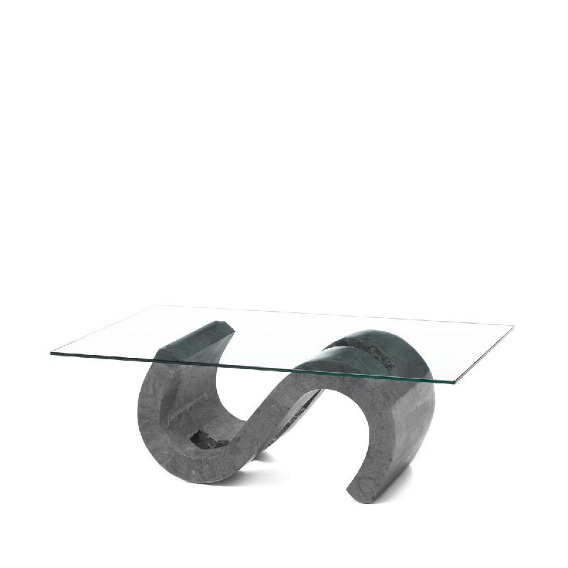 Stones Flexus Table basse (120x70 Transparent) en verre trempé gris - multicolore 8033959241547_0