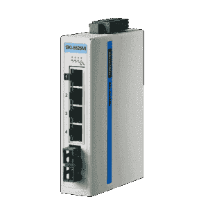 Switch Rail DIN protocole automatisme  4 ports + 1 Fibre MMF -40°C 75°C - Référence: EKI-5525MI-AE_0