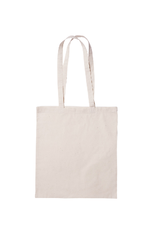 Tote bag en coton - anses longues - 100% coton - 180 g/m² - beige - 90 g_0