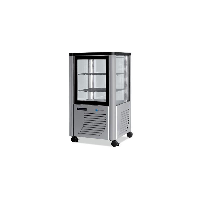 Vitrine réfrigérée négative 4 faces vitrées 230 litres fixe / grilles évaporatrices 1 porte - 230BTLEDT_0