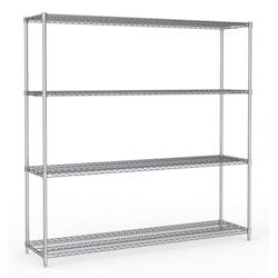 Étagères 4 niveaux 1800 démontable - Combisteel - 3667335002948_0