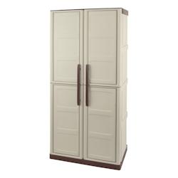 Art Plast Armoire de rangement 2 portes 3 Etagères 70 x 39 x 165cm ARTPLAST - beige plastique polypropylène ZA2534_0