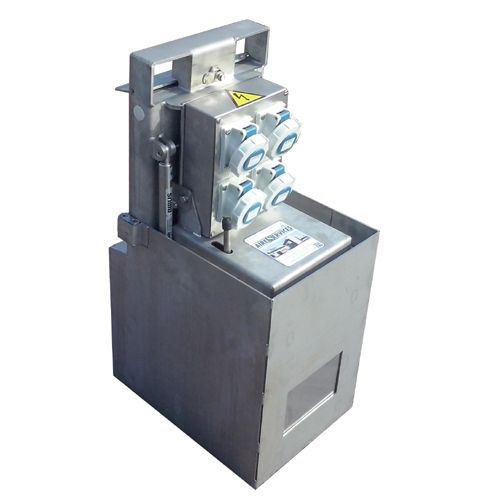 Borne 9350 - borne escamotable électrique - aireservices - 1 à 4 prises ip67 mono - assistance à l’ouverture et à la fermeture par vérin à gaz_0