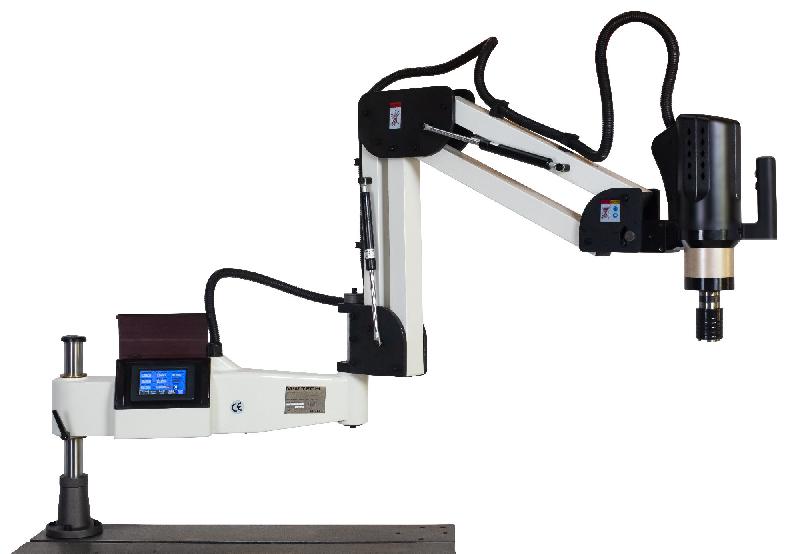 Bras de taraudage électrique M10 à M36 écran tactile PLC servo 1,2 kW 230V portée effective 1600 mm avec 10 douilles dia. 31 MW-Tech ETA3616_0