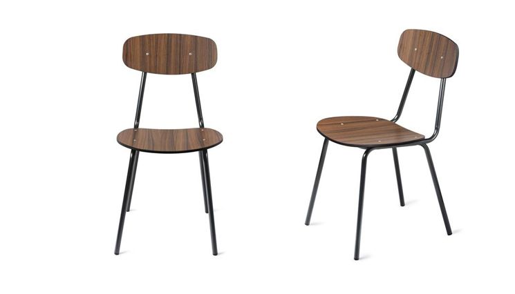 Chaise empilable Equal - 4 pieds - Structure acier chromé - Assise et dossier finition bois_0