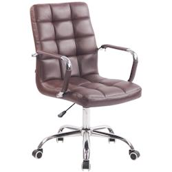 CLP Fauteuil de bureau Deli en similicuir Bordeaux - rouge polyester 19467806_0