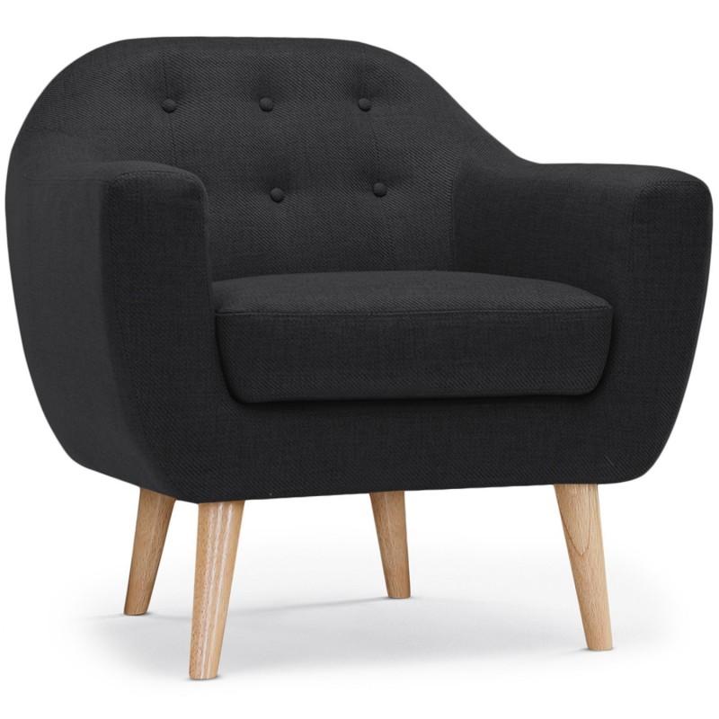 Fauteuil scandinave tissu noir Lopy 78cm - Paris Prix - design nordique et contemporain_0