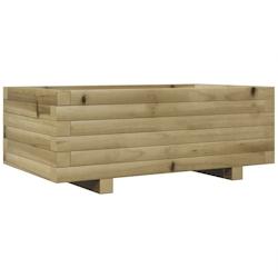 Helloshop26 - Jardinière bac lit surélevé plantes fleurs terrasse jardin 70 x 40 x 26,5 cm bois de pin imprégné marron 02_0037773 - 3000213957402_0