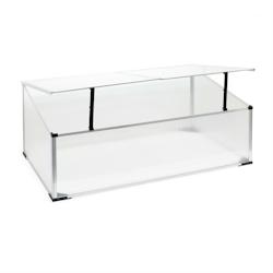 Helloshop26 - Mini serre de jardin en aluminium et polycarbonate 100 x 60 x40 cm ouverture par vérin potager 16_0002679 - 3000056171539_0