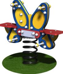 Jeu à ressort papillon - pap01pe - Créa Équipements - pour enfants de 1 à 6 ans_0