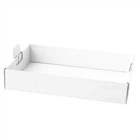 PLATEAU REGOUPER 62X43.5X9.5 CM CARTON BLANC (VENDU PAR 50)