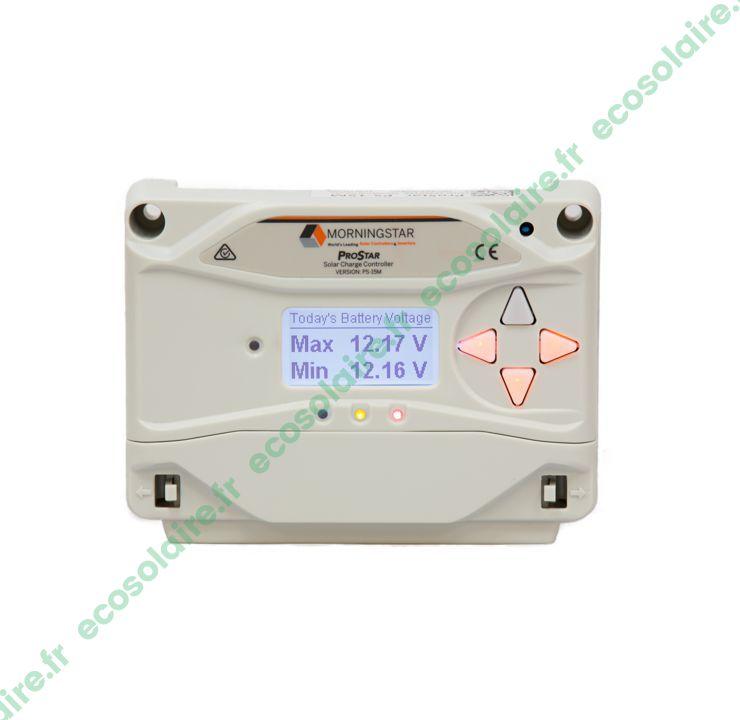 Régulateur de charge solaire PROSTAR PS-15M 15A 12-24V - PWM avec afficheur digital_0