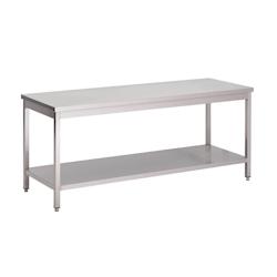 Table inox avec étagère basse Gastro M 1200 x 700 x 890mm - UNGN124_0