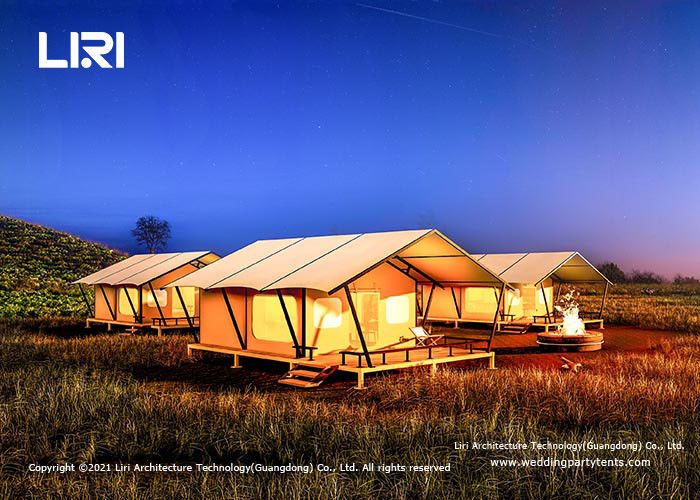 Tente glamping - Liri Tent - charge de neige 75kg/sqm - quatre saisons avec structure trois chambres et salon_0