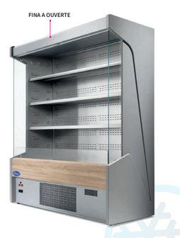 Vitrine réfrigérée FINA version A - froid ventilé, LED, inox et double évaporation_0