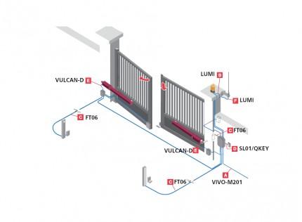Vulcan d - motorisation à vérin hydraulique pour portails battants_0