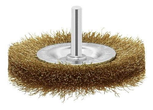 BOSCH 2609256519 - Brosse circulaire pour perceuse M14 - Fils ondulés en laiton - Diamètre 75 mm_0