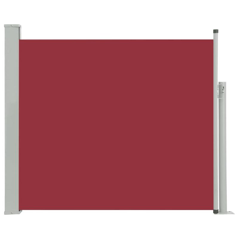 Store brise-vue latéral rétractable - Auvent paravent pour patio, jardin, terrasse, balcon - Protection visuelle 100 x 300 cm rouge - Modèle 02_0007187_0
