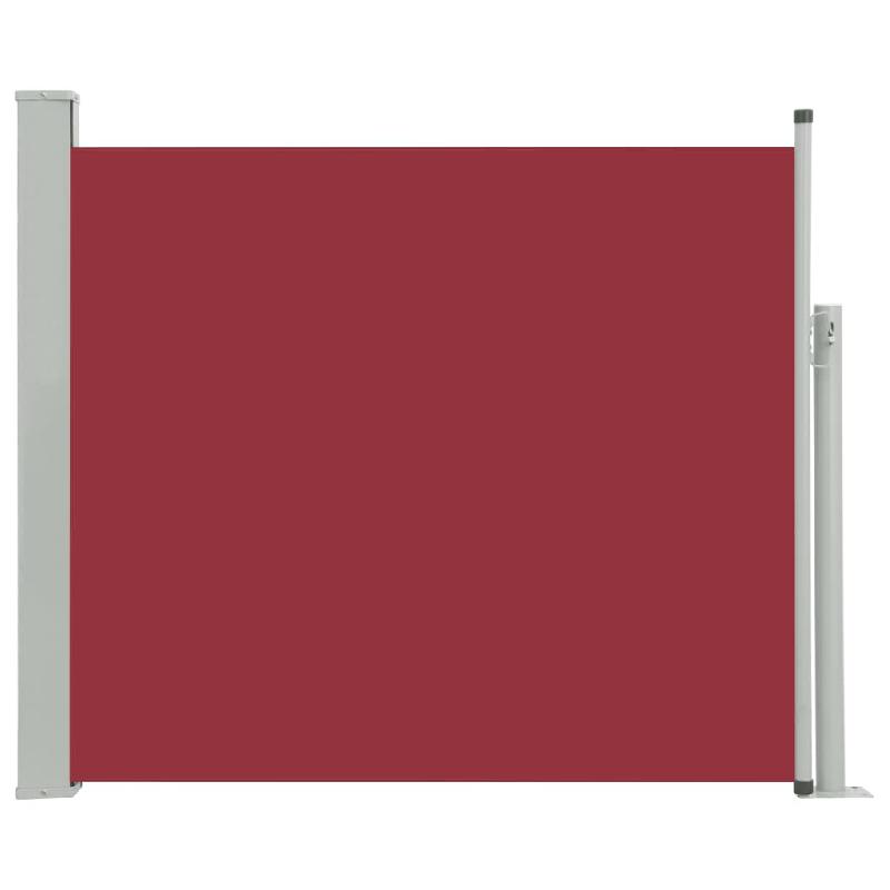 AUVENT PARAVENT STORE BRISE-VUE LATÉRAL RÉTRACTABLE DE PATIO JARDIN TERRASSE BALCON PROTECTION VISUELLE ÉCRAN 100 X 300 CM ROUGE 02_0007187_0