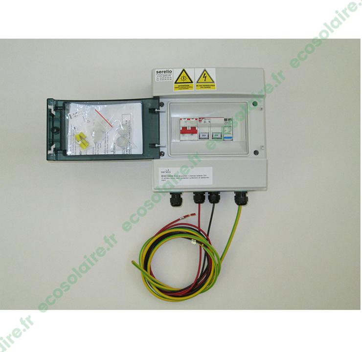 Boîte de jonction 1 champ solaire 24V - Protection surtensions et sectionnement - Interrupteur sectionneur et parafoudre_0