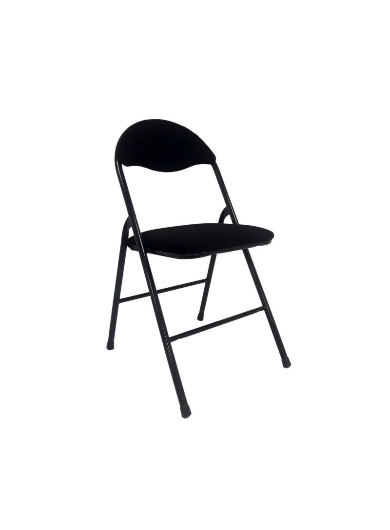 Charlotte - chaise pliante banquet et séminaire - Vif Furniture - velours noir M1_0