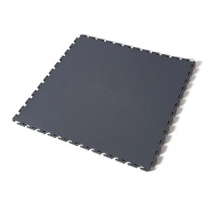 Dalle PVC lisse grainée anthracite Industrie 7mm - RAL 7011 - Dimensions 500mm x 500mm_0