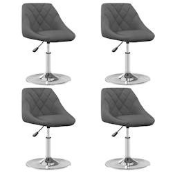 Décoshop26 - Lot de 4 chaises de salle à manger siège pivotant hauteur réglable en velours gris foncé DEC025362 - gris 3000255209767_0