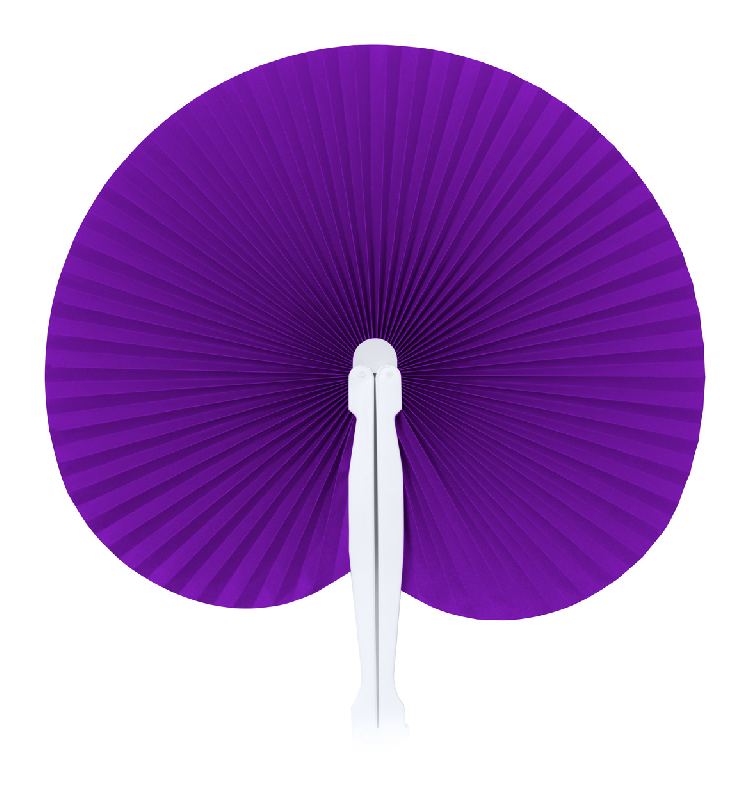 Éventail en plastique - couleur violet - poids 13g_0